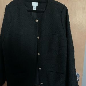 H&M Black boucle jacket. Never worn. Style similar to classic Chanel jacket!
